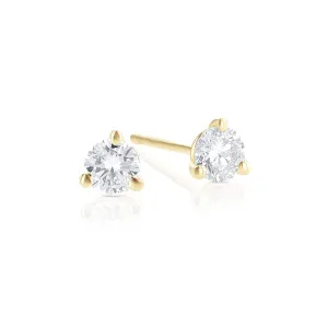 0.27 Cttw Round Diamond Martini Stud 14K Yellow Gold Earrings