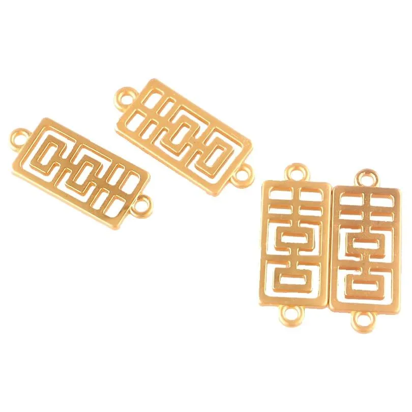 12PCS 23406 Gold Color Chinese Character Happy Charms Pendant for Chinese Wedding