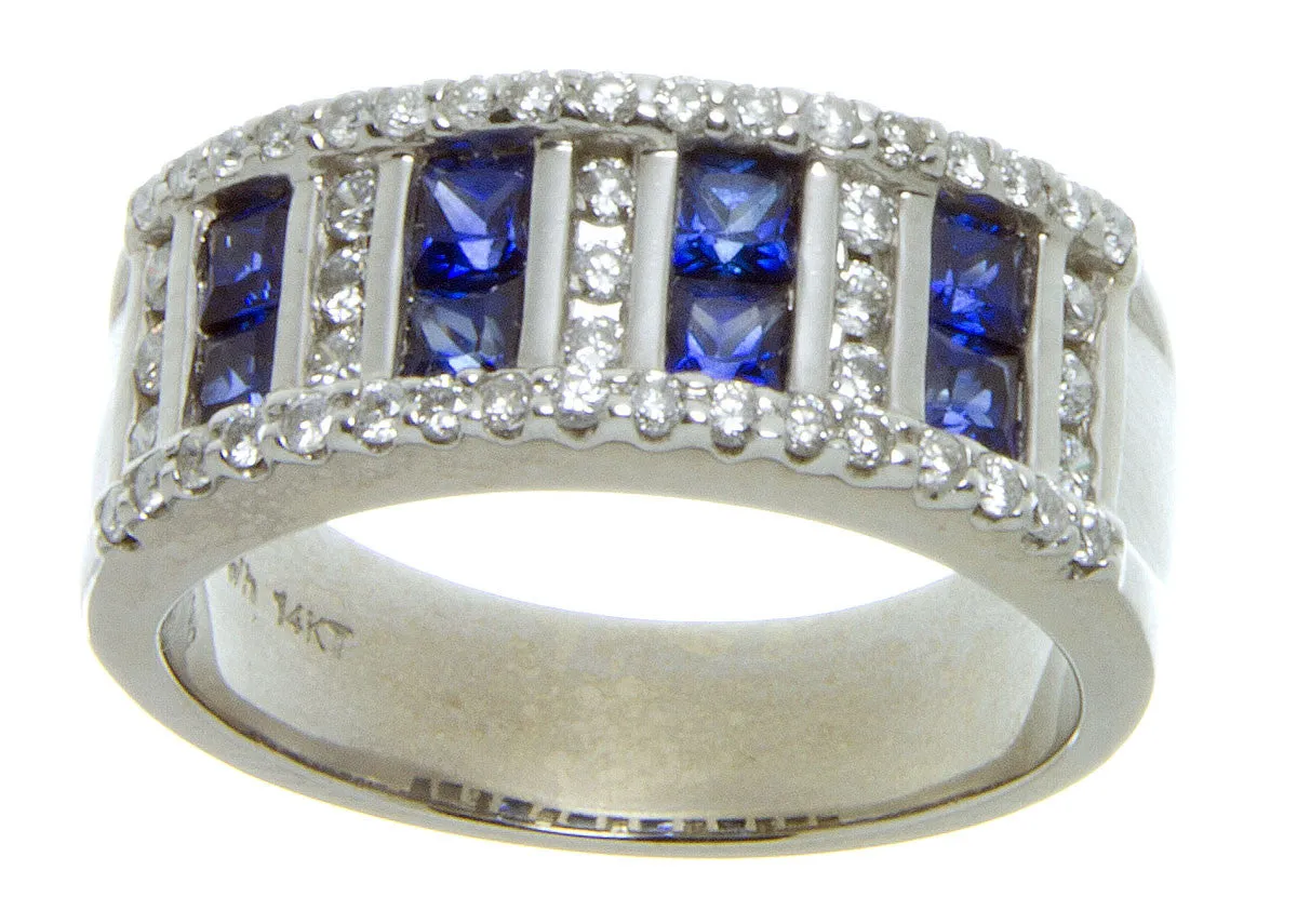 1.50ct Tanzanite & Diamond Band Ring