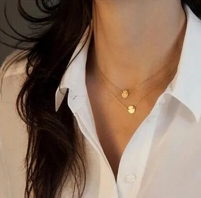 2017 New Gold Multilayer Hammer Chain Bar Necklace Long Strip Pendant Necklace Collar joyeria collier Femme Colares mujer Bijoux