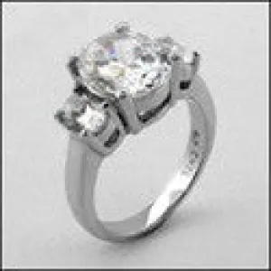 3 Stone 3 Oval TCW 3.5 Cubic Zirconia Cz Ring