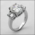 3 Stone 3 Oval TCW 3.5 Cubic Zirconia Cz Ring