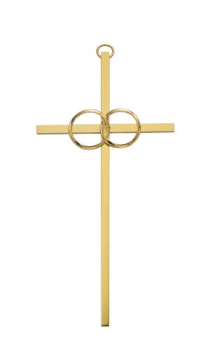 8in. Polished Brass Wedding Cross Boxed - 71-44801