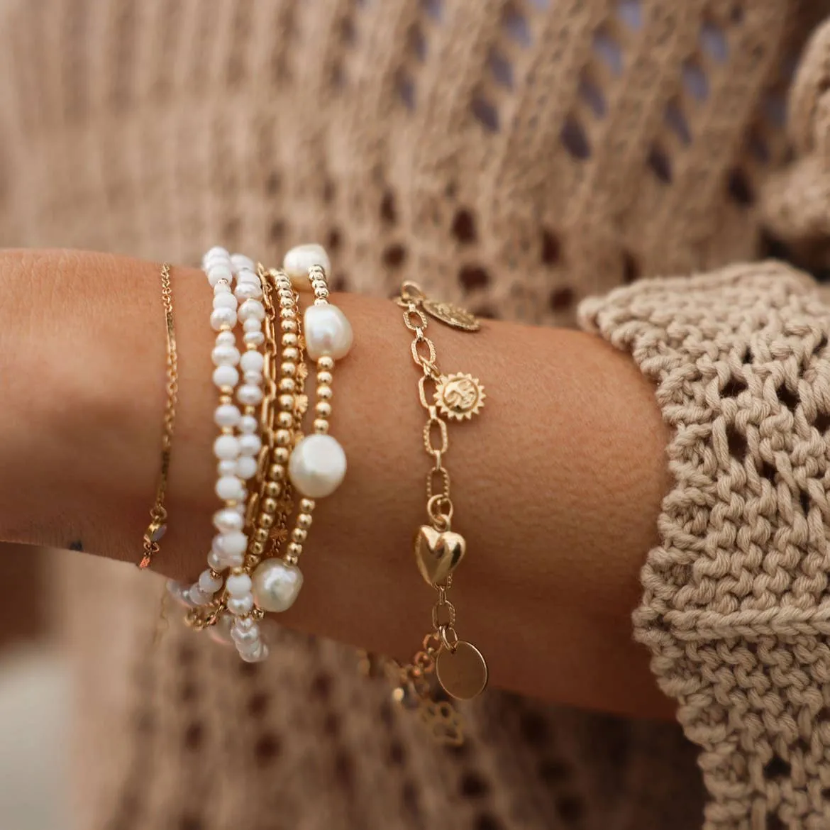 ADDISON PEARL BEADED BRACELET | GOLD FILLED