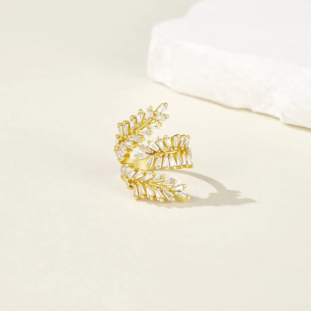 Adjustable Statement Irregular Geometric Diamond Chunky Finger Rings-Cocktail