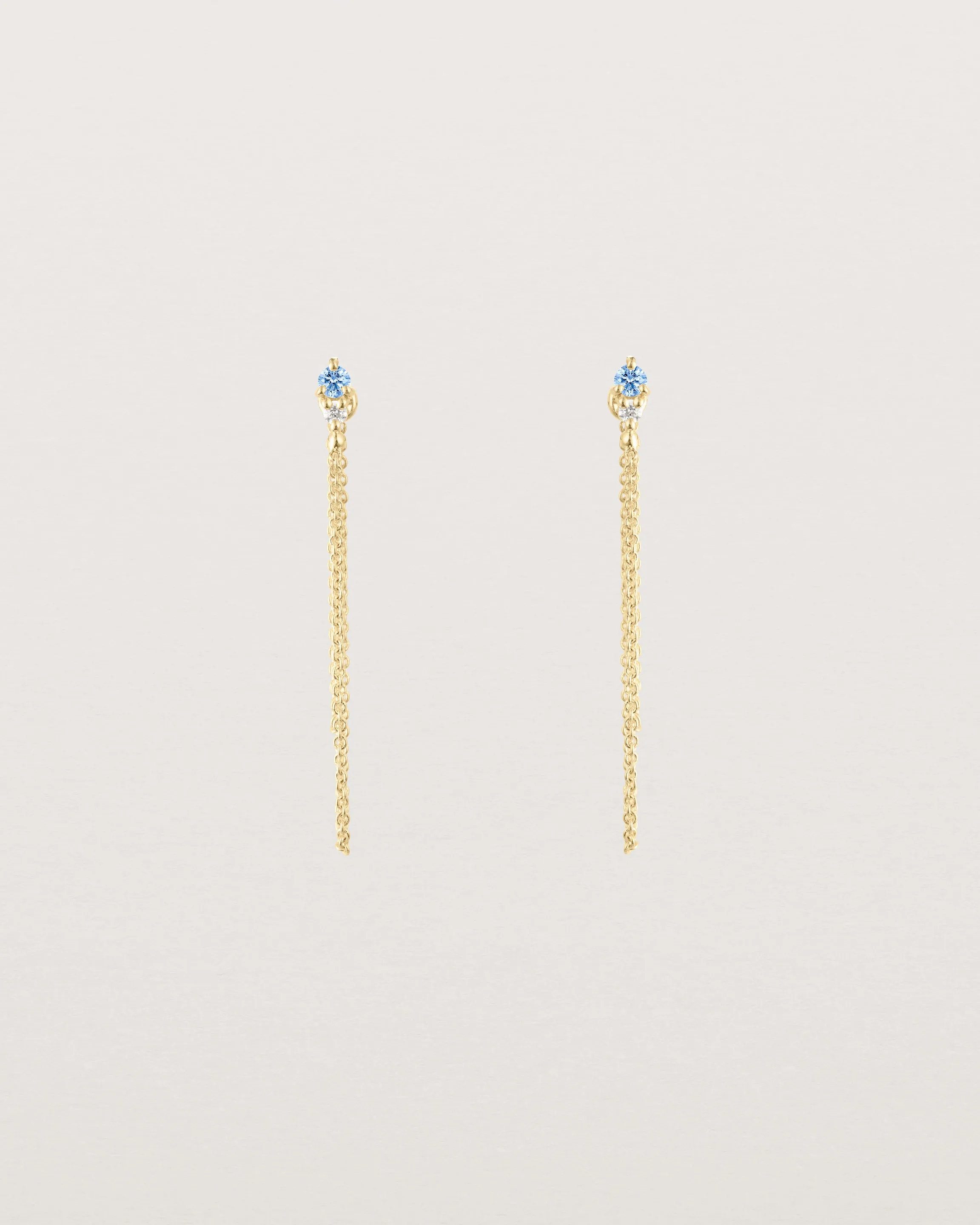 Aiona Loop Studs | Ceylon Sapphire & Diamond