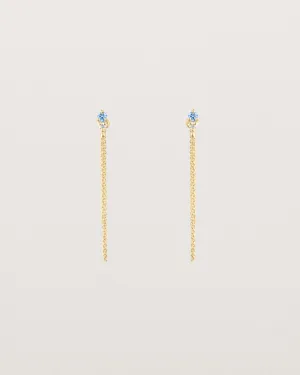 Aiona Loop Studs | Ceylon Sapphire & Diamond