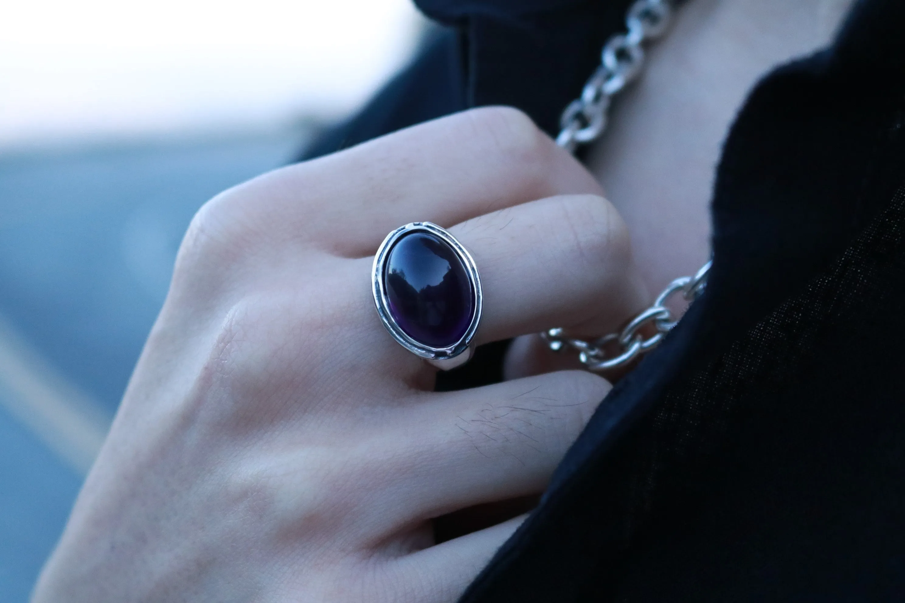 Amethyst Oval Ring