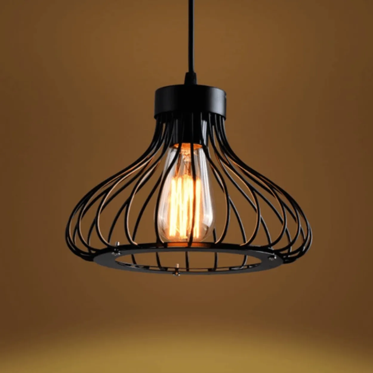 ANKUR VINTAGE RETRO CAGE HANGING PENDANT LIGHT