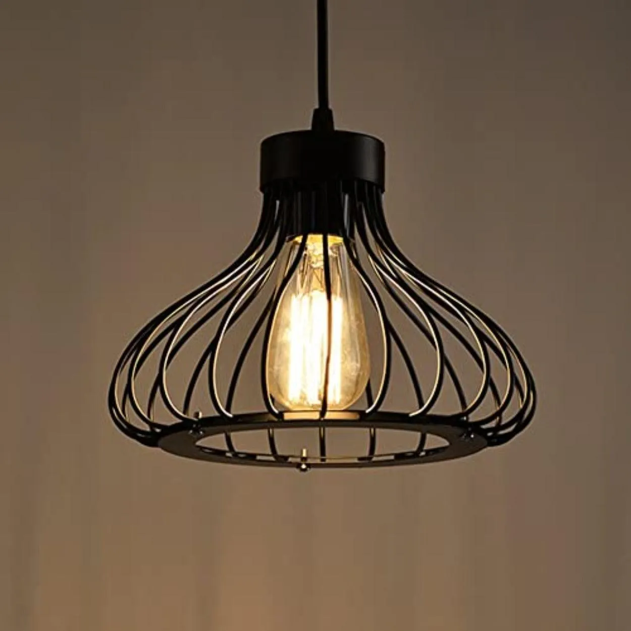 ANKUR VINTAGE RETRO CAGE HANGING PENDANT LIGHT