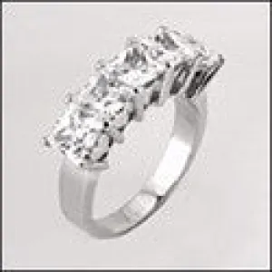 Anniversary Princess 5 Stone Cubic Zirconia Cz Ring