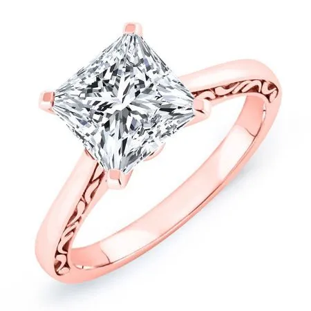 Astilbe - Princess Moissanite Engagement Ring