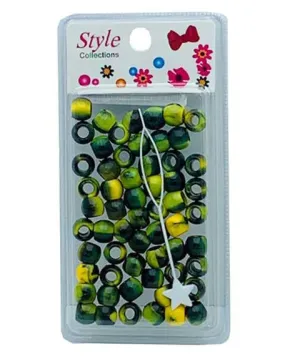 Beauty Collection Style Collection Pattern Beads BD012 Green And Yellow