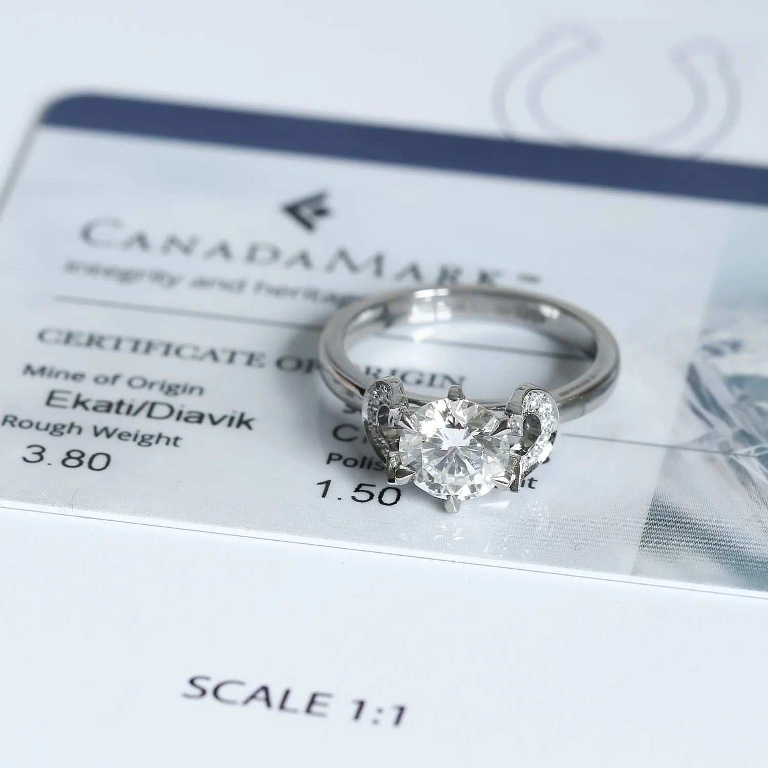 Bespoke Horseshoe Diamond Engagement Ring