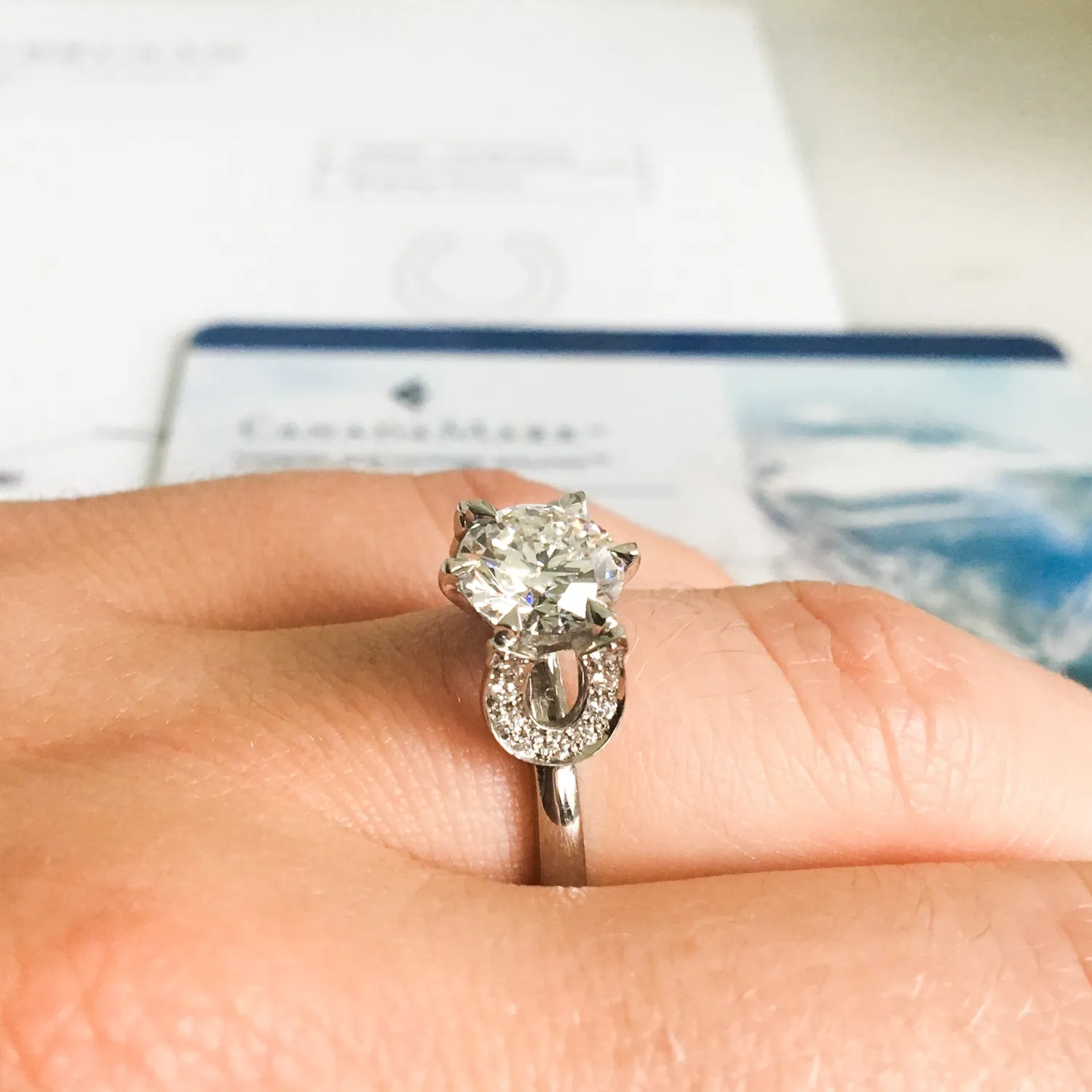 Bespoke Horseshoe Diamond Engagement Ring