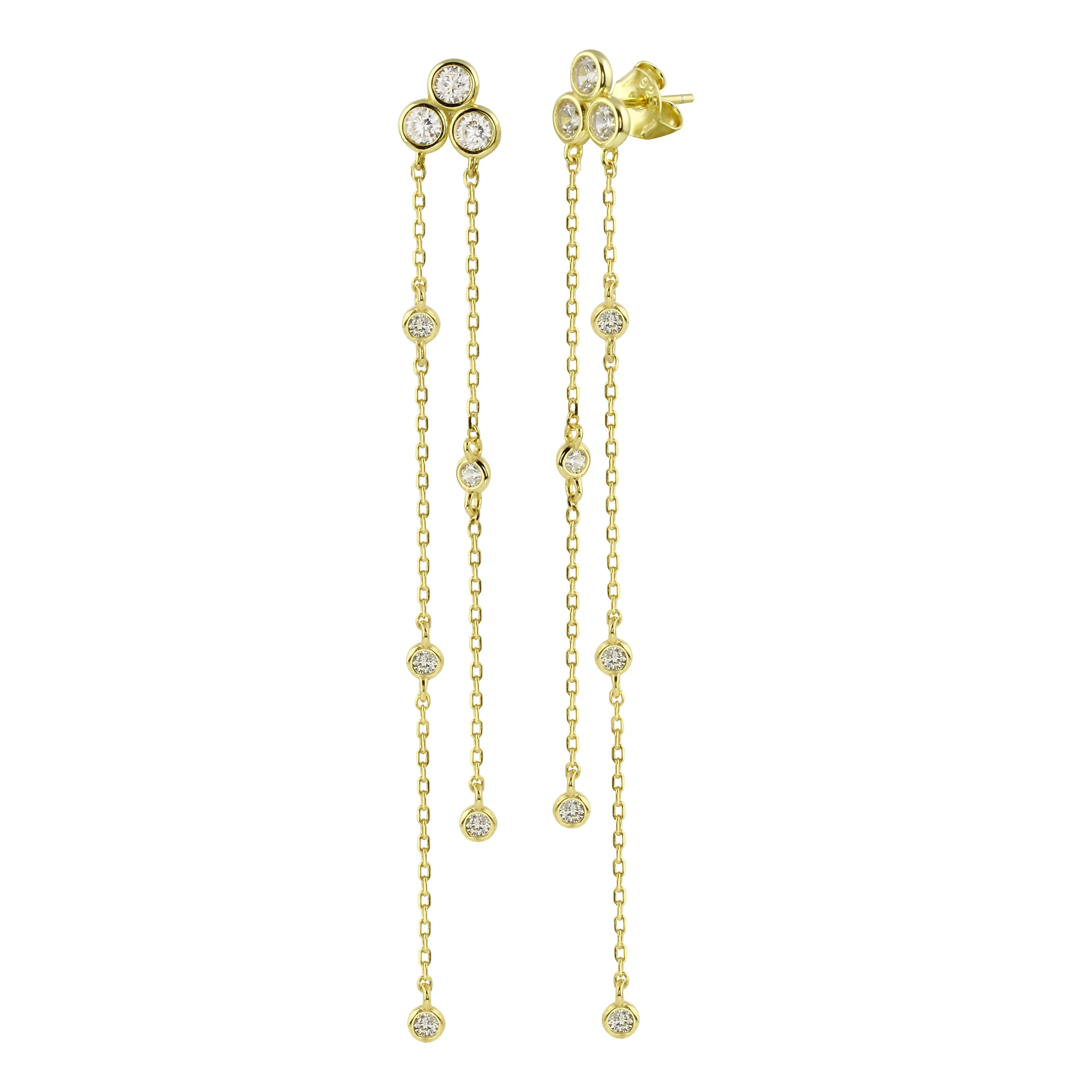 Bezel DBY Chain Earrings