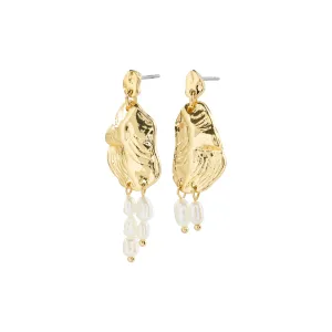 BLOOM recycled earrings white/gold-plated