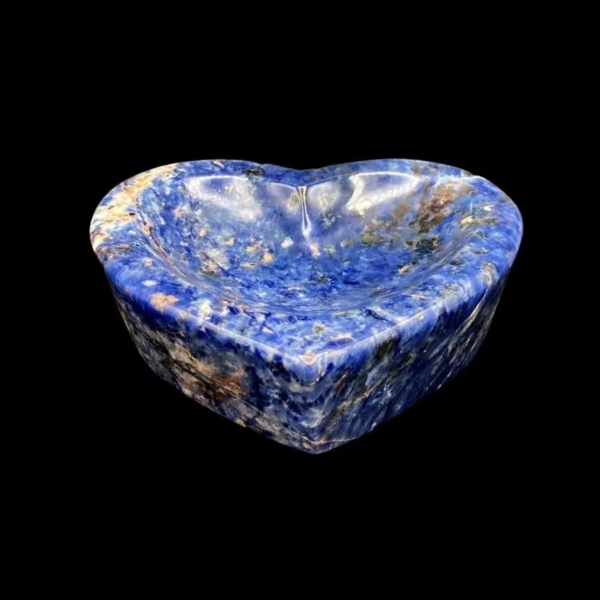 Blue Polished Heart Sodalite trinket Bowl