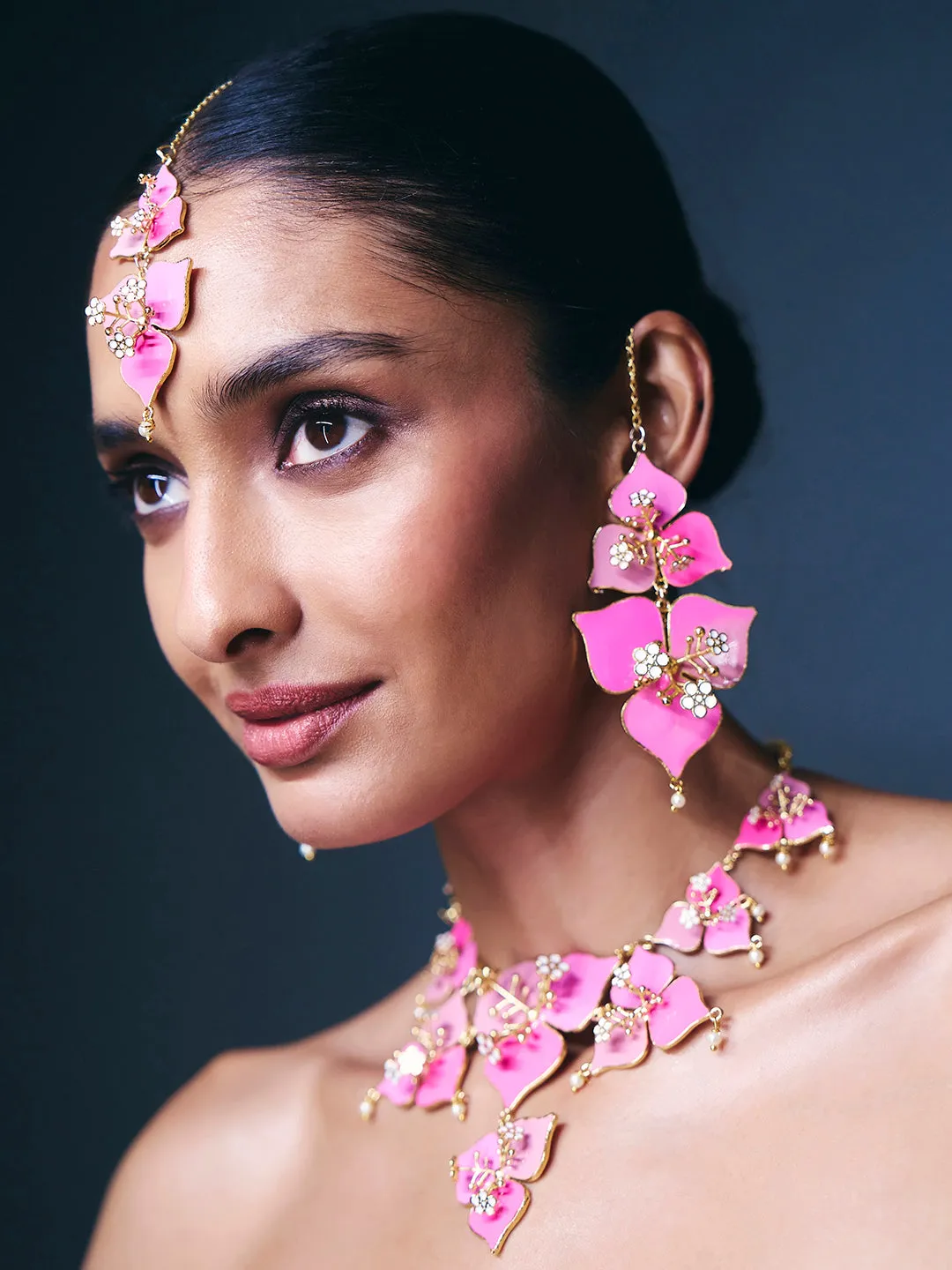 Blush & Peone Pink Bougainvillea Studs