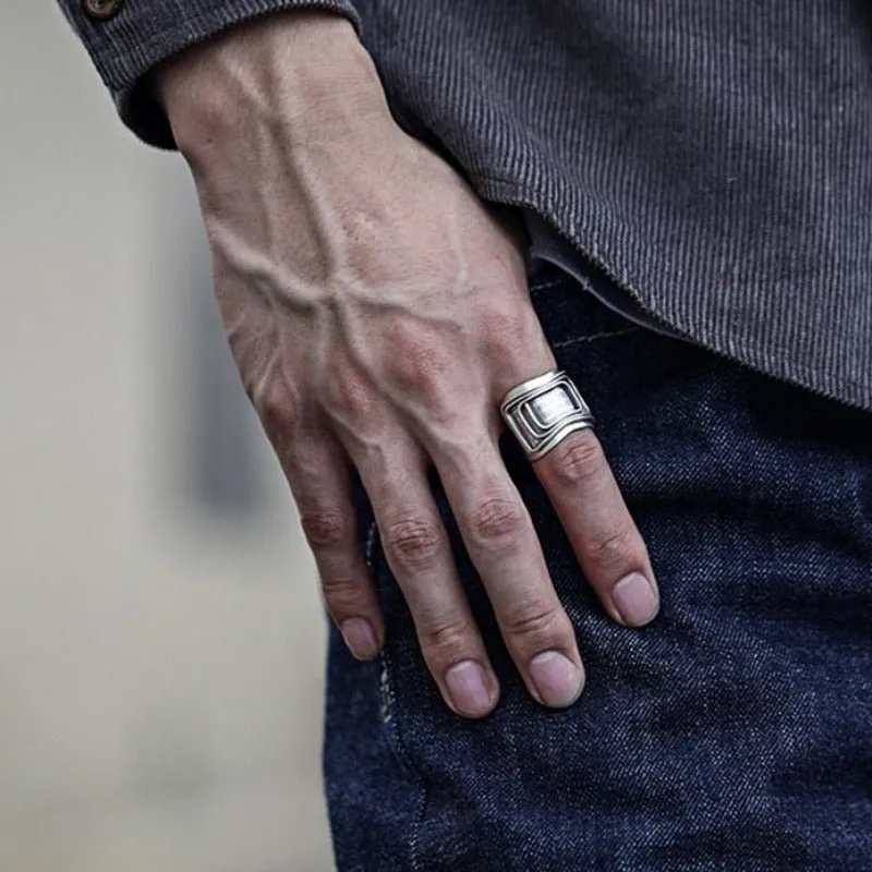 Bold & Modern S925 Oxidized Silver Ring