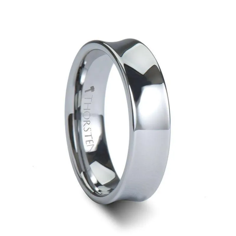 CHELSEA Concave Tungsten Carbide Ring - 4mm - 6mm