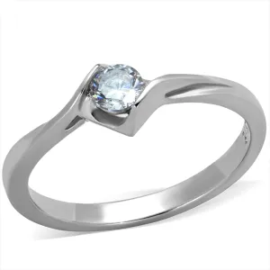 CJE2042 Demure CZ Stainless Steel Promise Ring