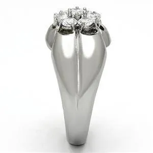 CJG1308 Wholesale Floral Design CZ Stainless Steel Fashion Ring