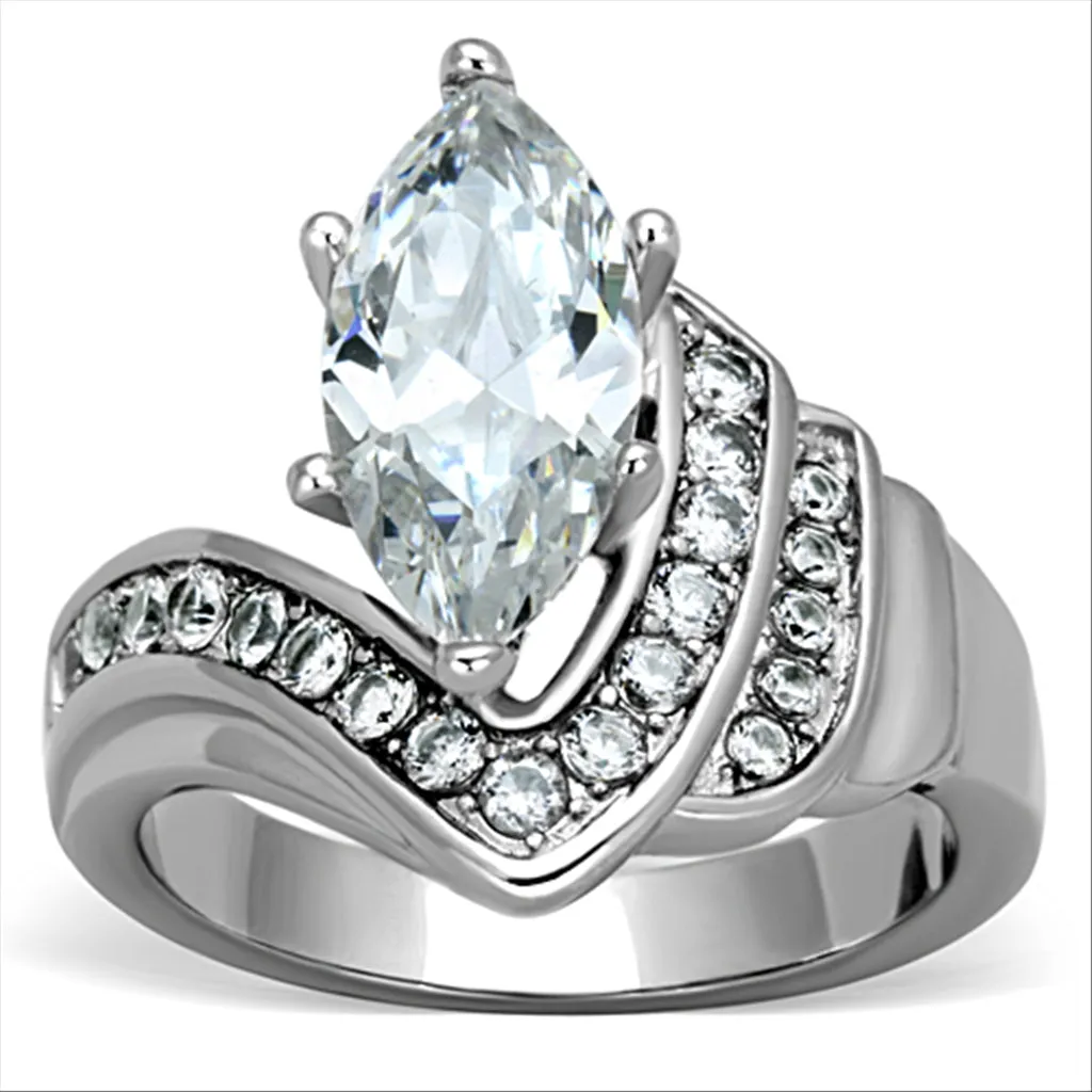 CJG2095 Stainless Steel AAA Grade CZ Ring