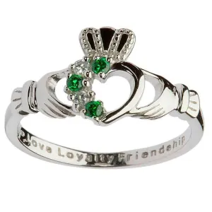 Claddagh Stone Heart Ring