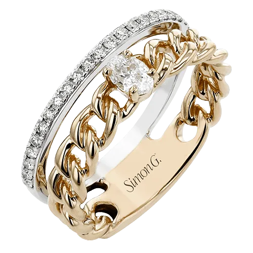 Color Ring In 18k Gold With Diamonds