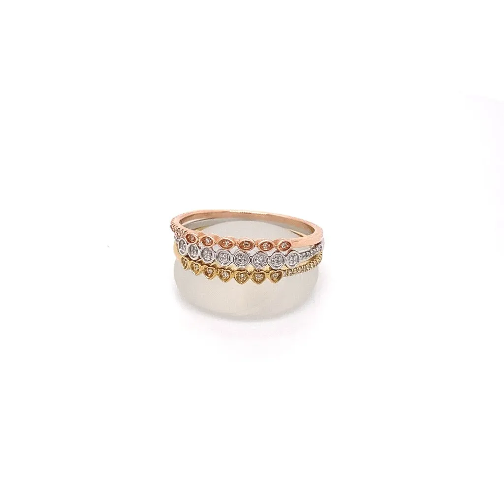 Copy of Stackable Diamond ring 10kt White gold