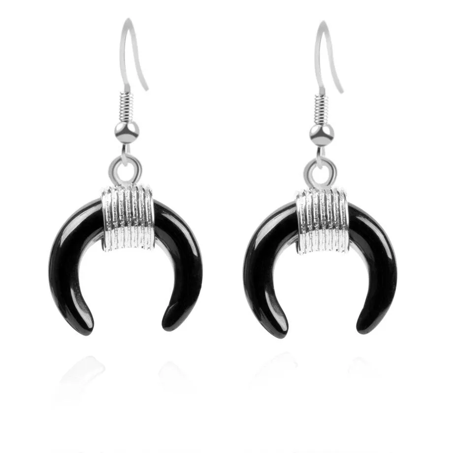 Crescent Moon Natural Earrings