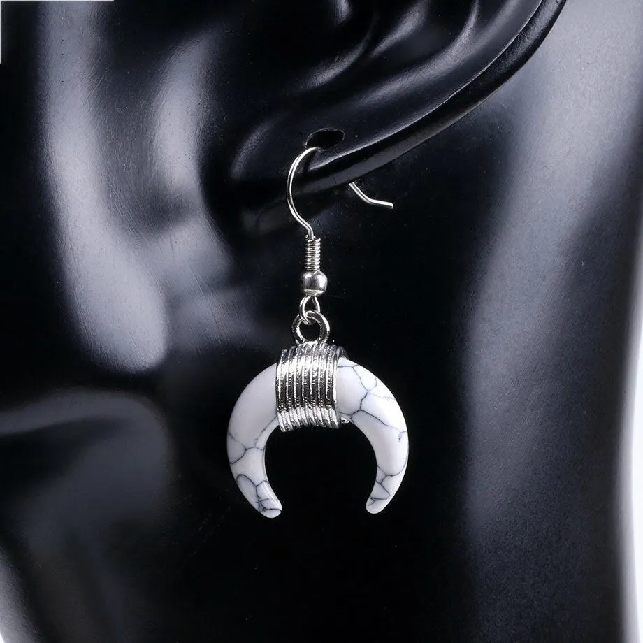 Crescent Moon Natural Earrings