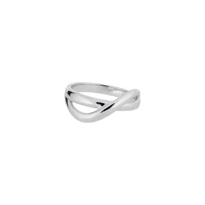 Crossover Wave Silver Ring