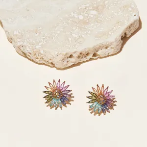 Crystal Madeline Stud Earrings Multi by Mignonne Gavigan