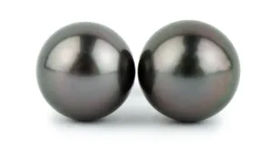 Dark Pink-Lavender 9.2-9.8mm Tahitian Pearl Stud Earrings