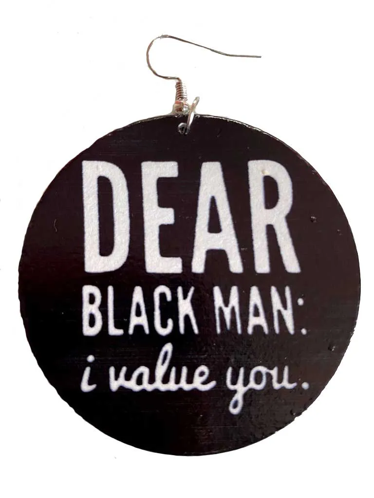 Dear black man: I value you earrings