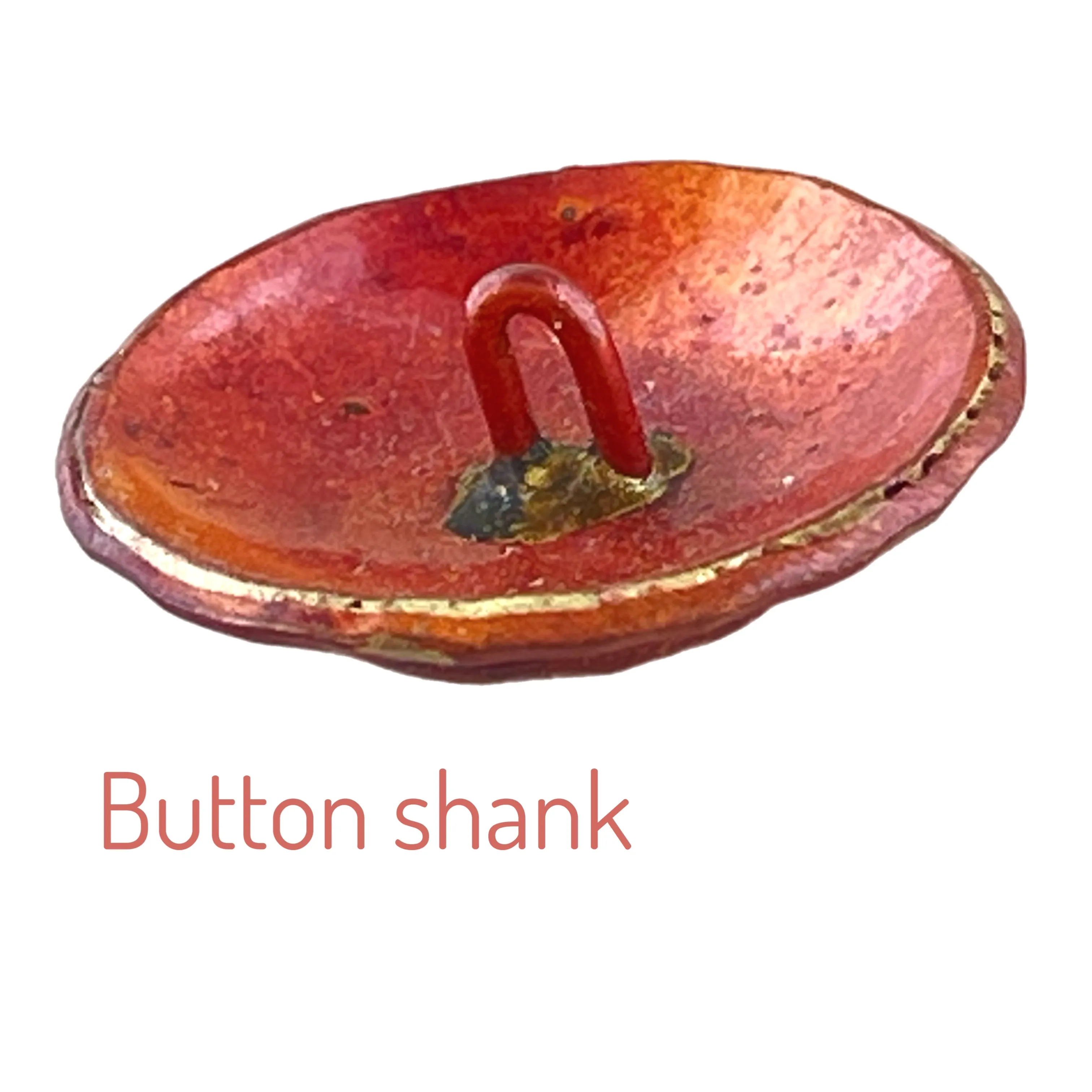 Domed Two-Layered Shank Button with Stamped Lines