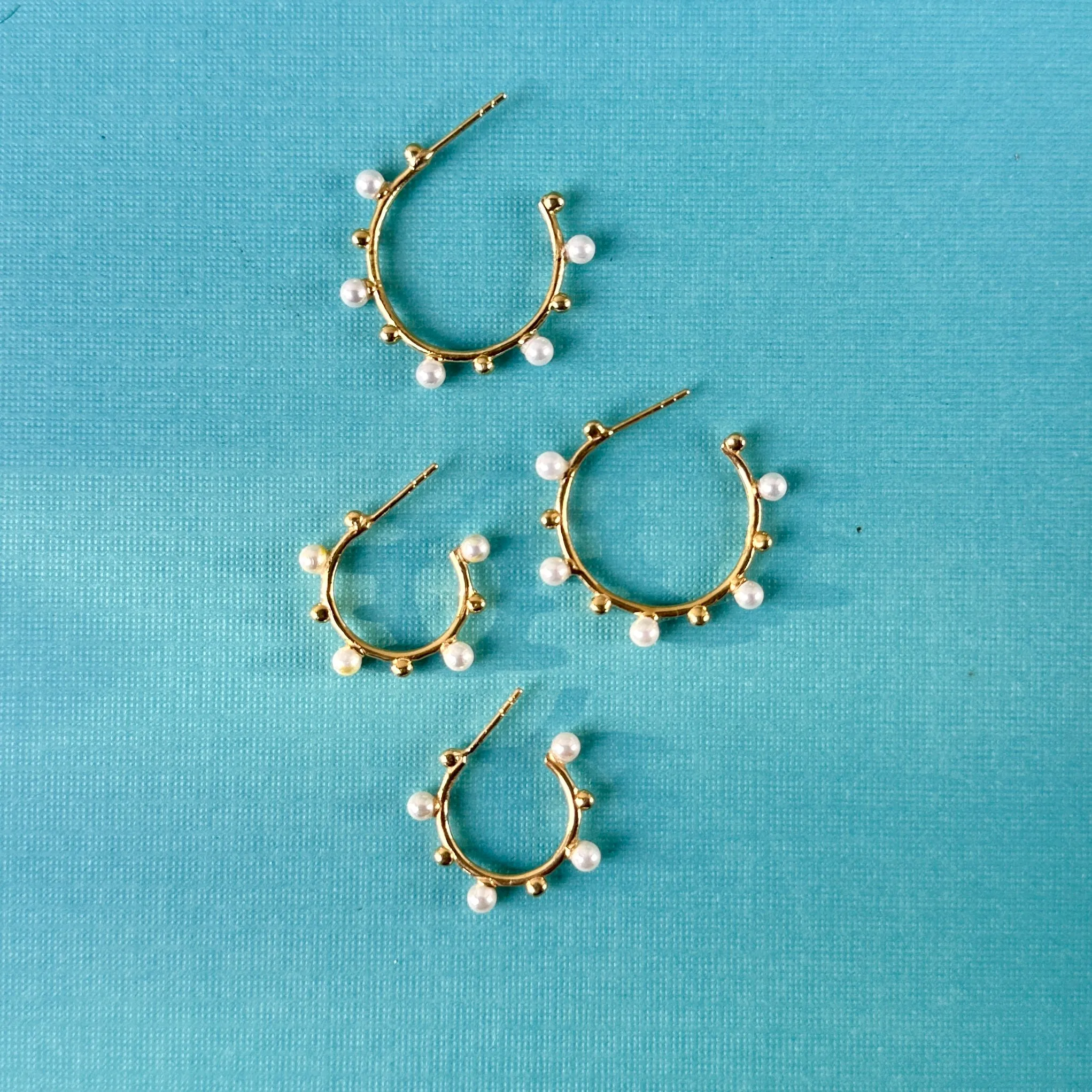 Earrings - Dewdrop Hoops