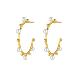 Earrings - Dewdrop Hoops