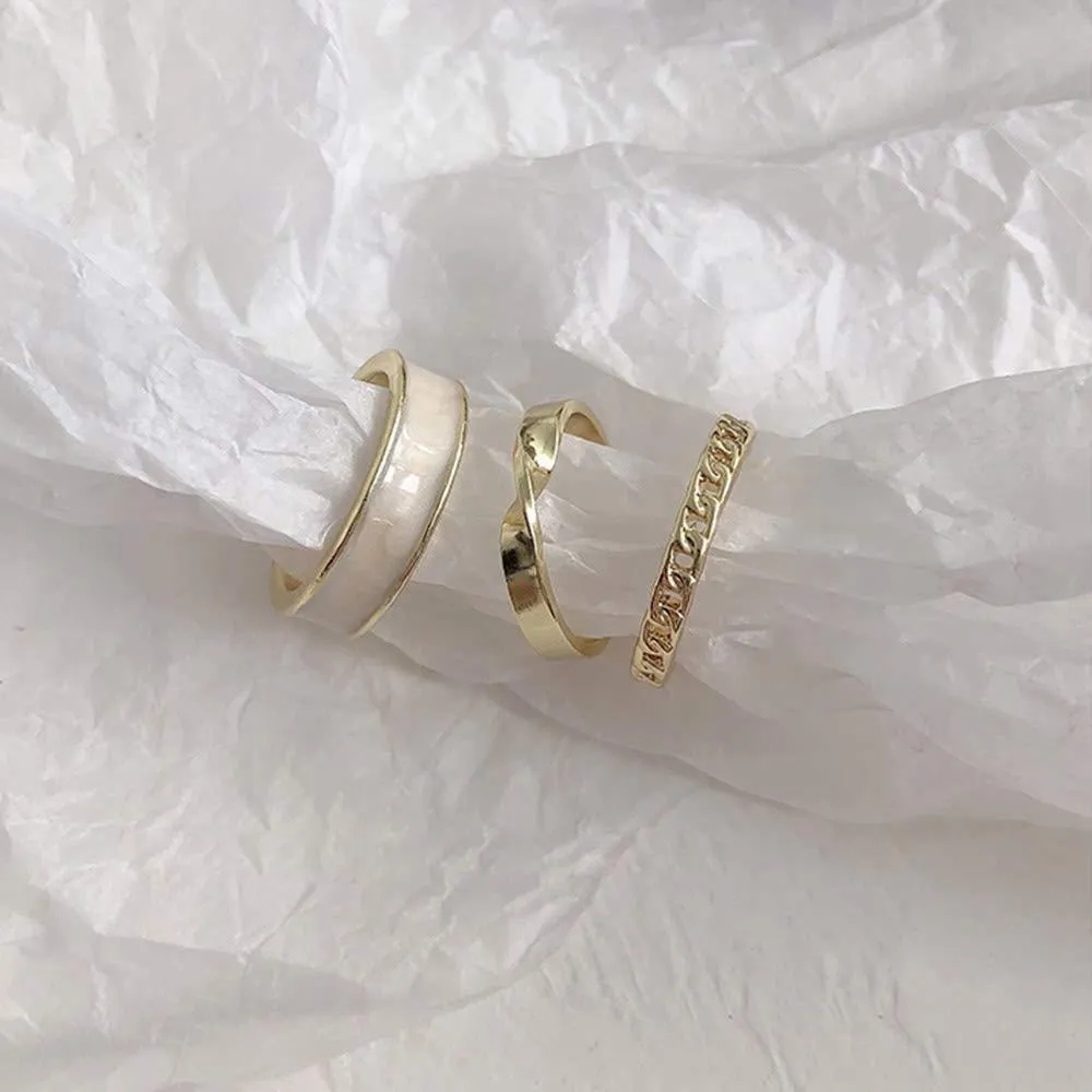 Elegant Gold Ring Set