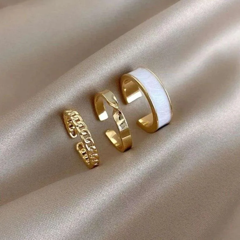 Elegant Gold Ring Set