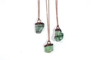 Emerald crystal necklace | Raw emerald necklace