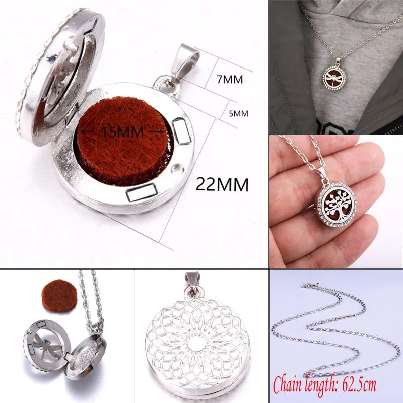 Essential Oil Diffuser Perfume Locket Pendant