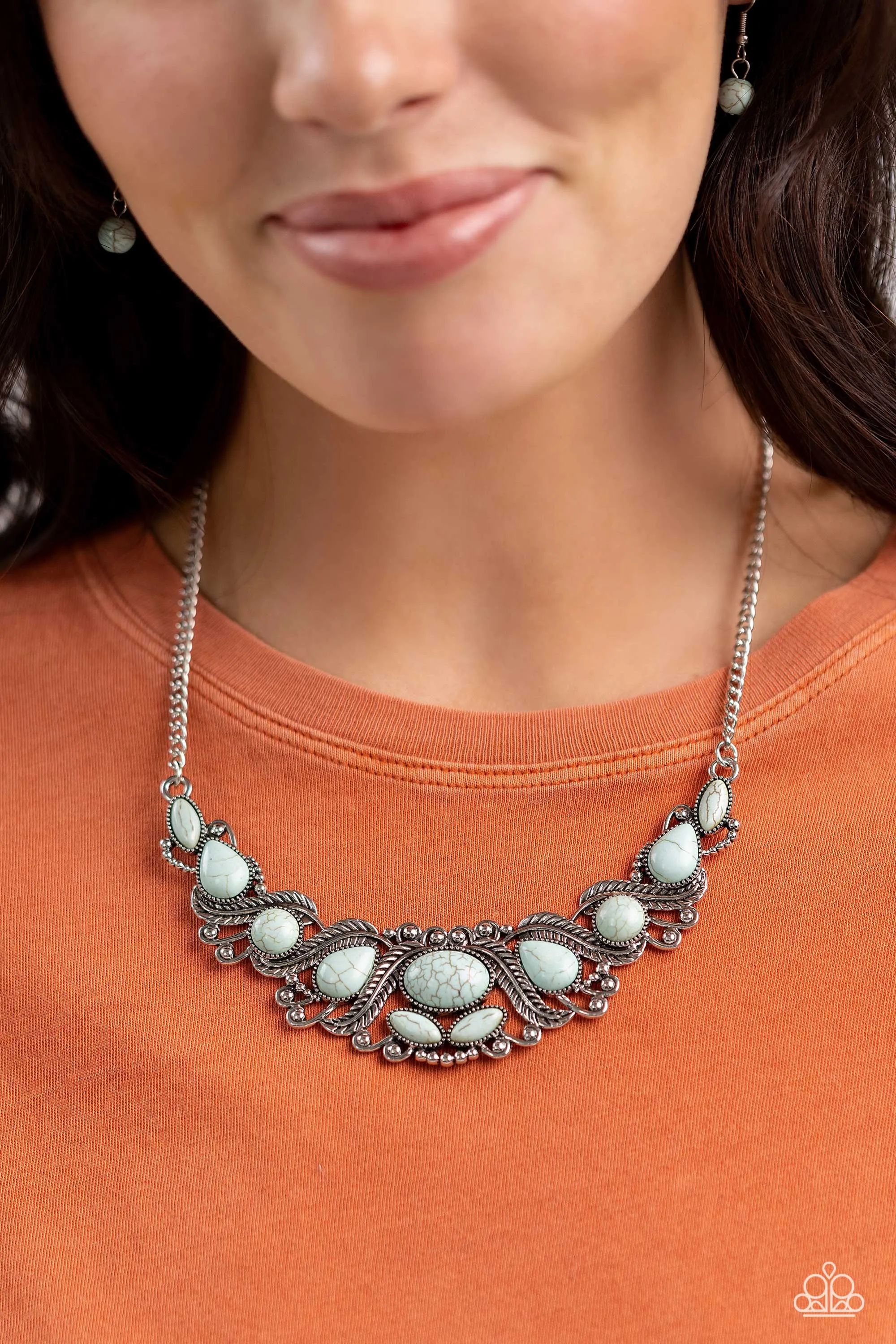 EYE Wish I May... Blue Stone & Silver Necklace - Paparazzi Accessories