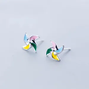 Fancy Multi Color Enamel Studs