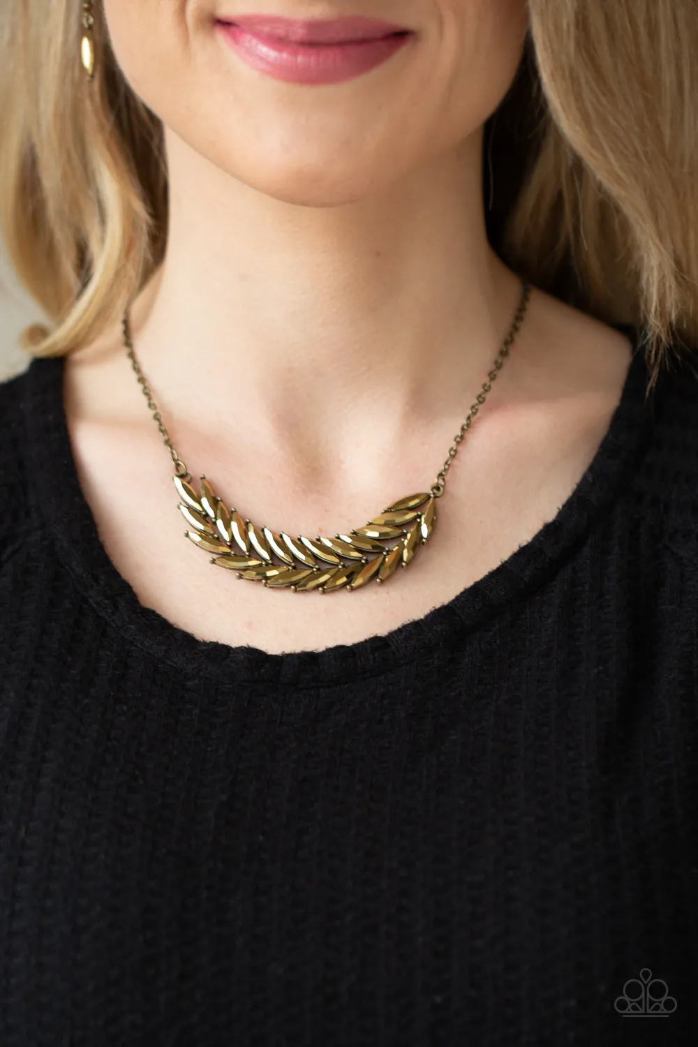 Flight of FANCINESS - Brass Paparazzi Necklace