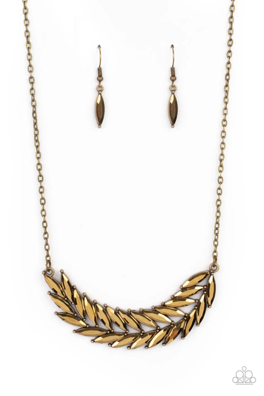 Flight of FANCINESS - Brass Paparazzi Necklace