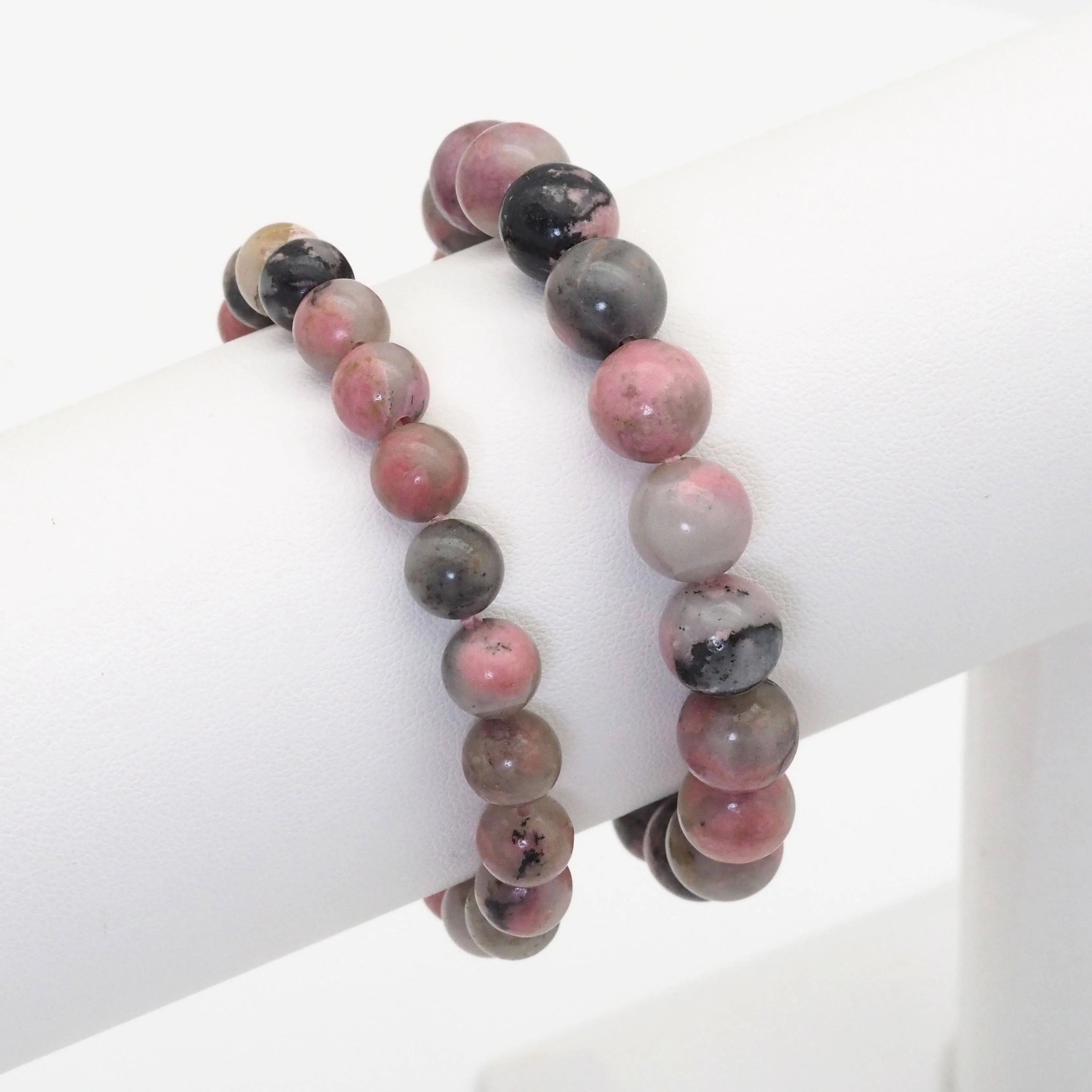 Genuine Rhodochrosite Stretchy Bracelet, 8mm