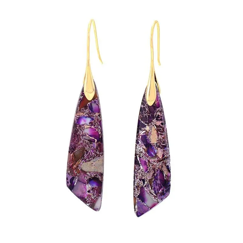 Geometric Jasper Branch Earrings Collection